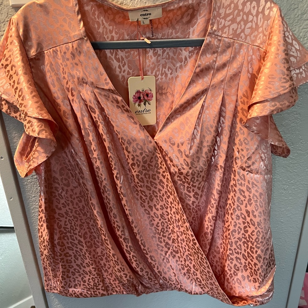 Silk like draped top